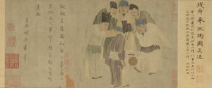 Cuju Rol (Keizer Taizu speelt cuju) (kleur op papier) door Xuan Qian