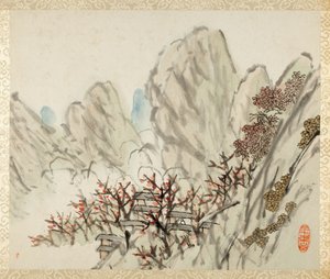 Album van landschappen en kalligrafie voor Liu Songfu