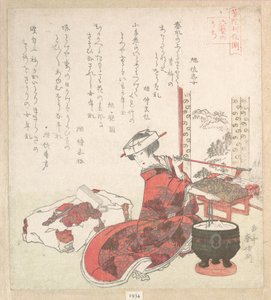 Courtisane door Yashima Gakutei