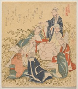 Acht dronken onsterfelijken, uit de serie Tien beroemde nummers door Yashima Gakutei