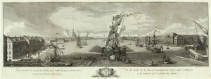 Uitzicht op de Neva Stroomafwaarts van de Admiraliteit en de Academie van Wetenschappen Boek voor het 50-jarig jubileum van Sint-Petersburg, 1753