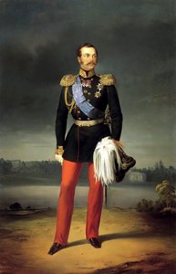 Portret van keizer Alexander II, 1818-1881, 1856 door Yegor Bottman