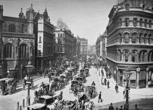 Queen Victoria Street, City of London, ca. 1910-1911