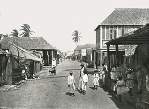 Straatscène in Port Royal, Jamaica, 1895 door York and Son