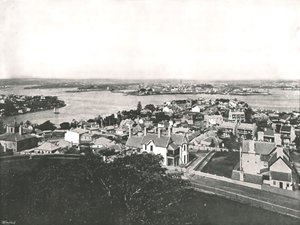 Uitzicht vanaf de noordkust, Sydney, Australië, 1895 door York and Son