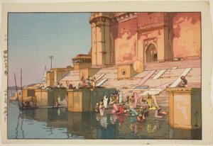 Ghat in Benares (Benaresu no gatto)