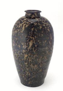 Fles met schildpadglazuur, Jiangxi provincie, 13e-14e eeuw