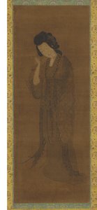 De staande figuur van een vrouw, late Ming of vroege Qing-dynastie, 17e eeuw door Yuan Qian