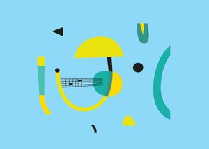 Abstracte geometrische compositie, 2017 (vectorillustratie) door Yulia Drobova