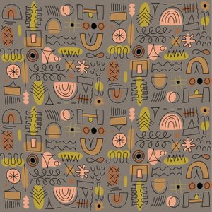 Naadloos patroon, 2018 (vectorafbeelding) door Yulia Drobova
