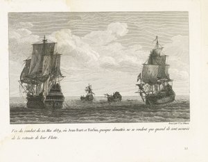 Einde van het gevecht van Jan Bart op 22 mei, 1689 door Yves Marie Le Gouaz