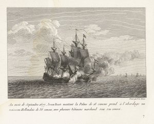 Jan Bart verovert een Hollands fregat, 1677 door Yves Marie Le Gouaz