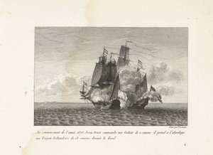Jan Bart verovert een Hollands fregat bij Texel, 1675 door Yves Marie Le Gouaz
