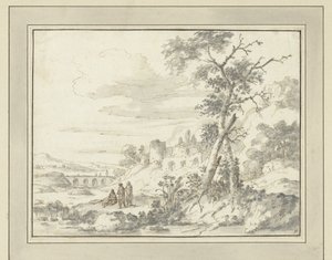 Bergachtig landschap met ruïnes door Zacharias Blijhooft