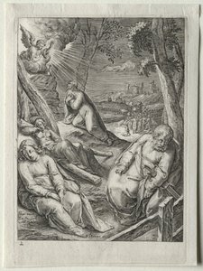 Passieset:  Christus op de Olijfberg door Zacharias Dolendo