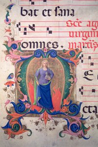 Missaal 515 f.13v Geïllustreerde initiaal 