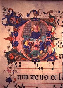 Missaal 515 f.13v De Slachting van de Onschuldigen, uit een Koorboek uitgevoerd voor 1449
