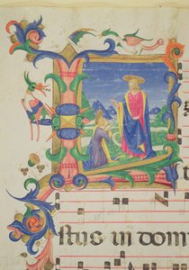 Missaal 515 f.72v Geïllustreerde initiaal 