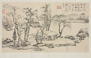Landschapsalbum in verschillende stijlen: Landschap naar Ni Zan door Zha Shibiao