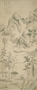 Landschap met figuur door Zha Shibiao