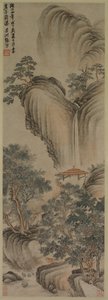 Lege Prieel en Snelle Waterval, 1468 door Zhang Ning