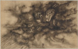 Draken in Wolken door Zhou Xun
