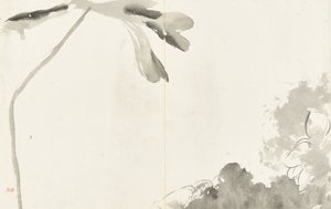 Landschappen en Bloemen, album van zes bladen door Zhu da Bada Shanren