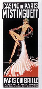 Affiche van Mistinguett in het Casino van Parijs door Zig. 1931. DR
