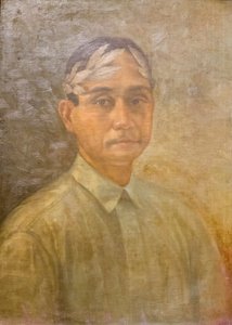 Portret van Jose Corazon de Jesus als dichter-laureaat door Zosimo Dimaano
