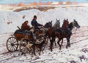 Paard en wagen door Zygmunt Rozwadowski