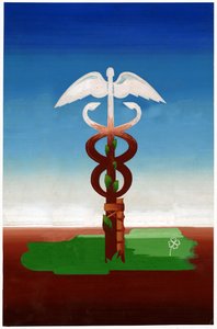 Een caduceus door . .
