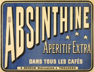 Affiche voor de absint aperitief extra, in alle cafés door Frederick (attr. to) Barnard