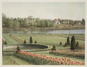 Amerikaans voorstedelijk tafereel, ca. 1928 door John Pardon