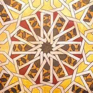 Arabisch stijl geometrisch ontwerp. La Rabida klooster, 2020 (foto) door . .
