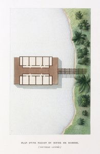 Architectuur Plan van een huis in de haven van Doreri