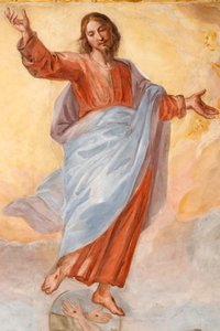 Hemelvaart van Christus. De Basilica della Santissima Annunziata del Vastato. Genua. Italië.