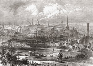 Birmingham, West Midlands, Engeland in de late 19e eeuw, uit Our Own Country gepubliceerd in 1898 door Ferdinand Georg Waldmuller