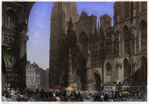 Kathedraal van Rouen, circa 1850
