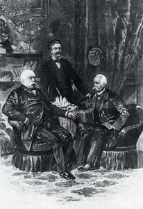 Conferentie tussen Otto von Bismarck en Francesco Crispi in Friedrichsruhe, oktober 1887, Duitsland door William Walcutt