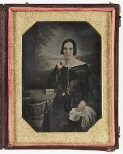 Daguerreotype van een vrouw, ca. 1845 door Frederick (attr. to) Barnard