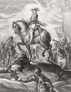 Ferdinand van Oostenrijk leidt troepen over de Alpen, juli 1634