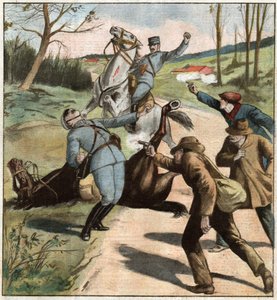 Gendarmes aangevallen door Ferdinand Georg Waldmuller