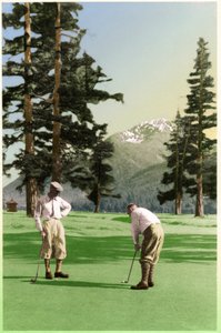 Golf in St. Moritz, ca. 1930 door . .