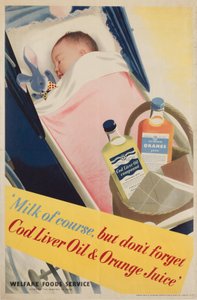 Gezondheidseducatie Melk natuurlijk, poster, circa 1950