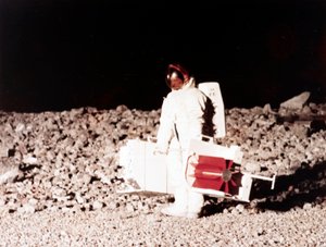 Bemand ruimtevlucht, VS, Apollo, Algemeen, Training Oefenen van activiteiten op het maanoppervlak door Ferdinand Georg Waldmuller
