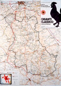 Kaart van het Chianti Classico-gebied