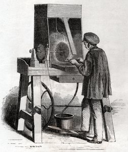 Werknemer in de goudsmederij. Werknemer in de zilversmederij door Frederick (attr. to) Barnard