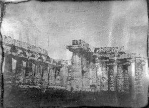 Paestum, Het interieur van de basiliek vanuit het zuidwestelijke hoek, 29 mei 1841
