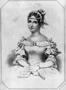 Portret van Laura Cinti-Damoreau (1801-1863), Franse sopraan, lithografie door William Walcutt