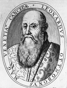 Portret van Leonardo Ottoboni, grootkanselier van Venetië, gravure door William Walcutt
